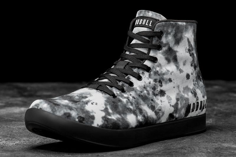 Grey Nobull High-Top Shadow Tie-Dye Canvas Men's Trainers | CA I1446L